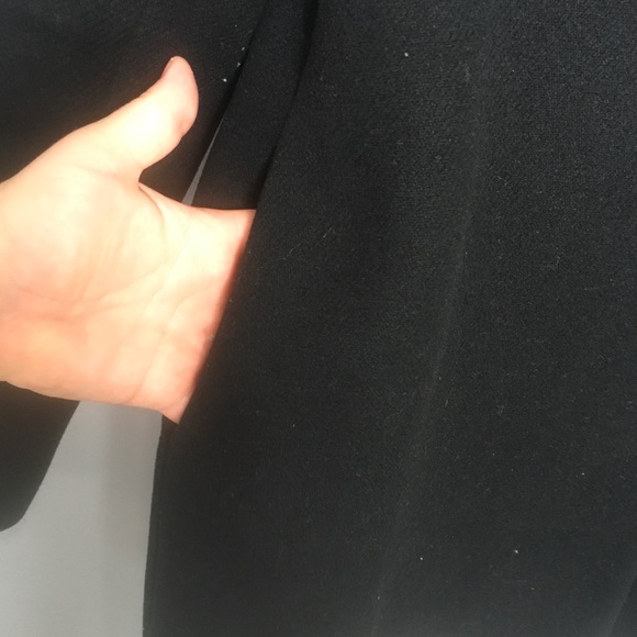 SANDRO | wool & quilted leather black toggle coat - Picture 3 of 9